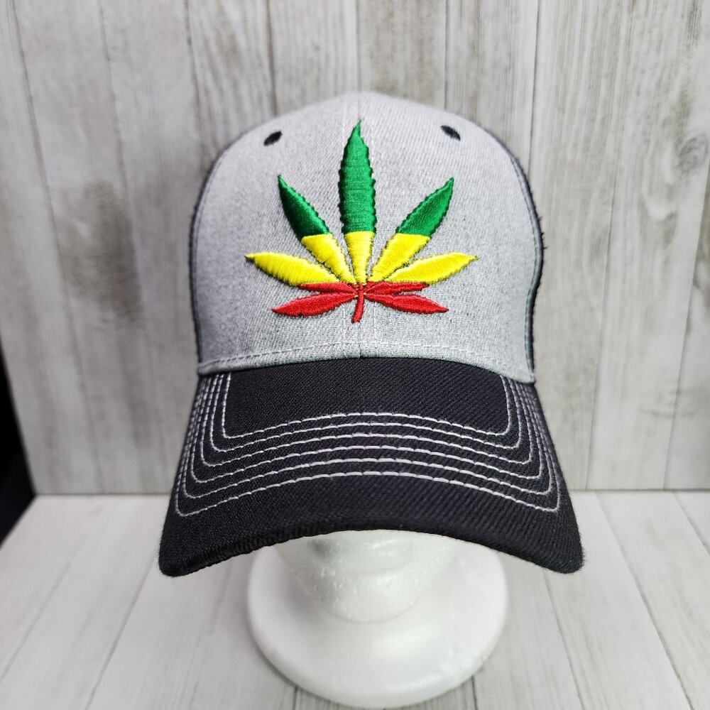 Big Bear Bud Weed Leaf Snapback Ball Cap Hat with Mesh Backing Original Tag